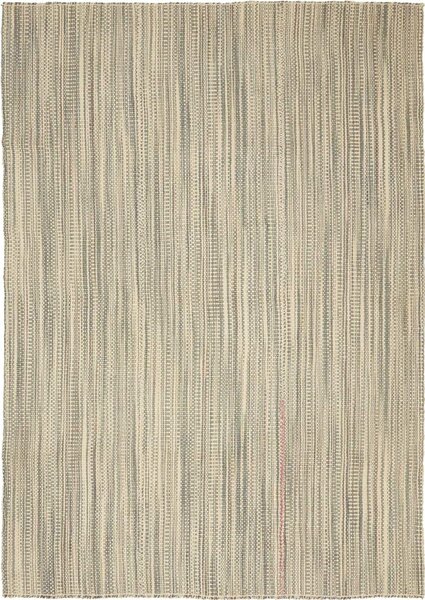 Tappeto Kilim Persia Astratto Crema Grigio 168x236 Cm