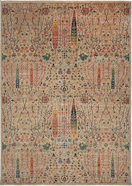 Tappeto Shahi Fine Pakistan Floreale Beige Policromo 204x293 Cm