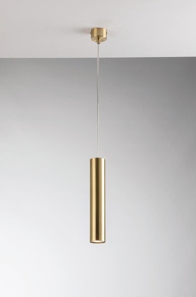 Lampadario Glamour Fluke oro in metallo, D. 6 cm, LUCE AMBIENTE DESIGN