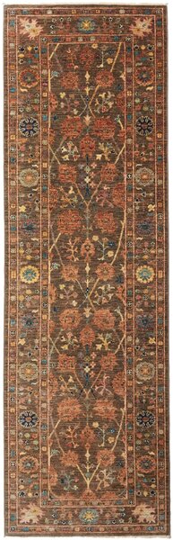 Tappeto Zigler Fine Pakistan Floreale Marrone Arancio 80x257 Cm