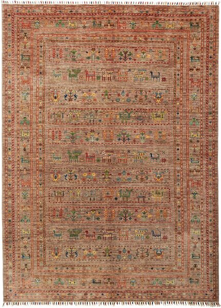 Tappeto Rubin Pakistan Astratto Marrone Multicolore 173x236 Cm