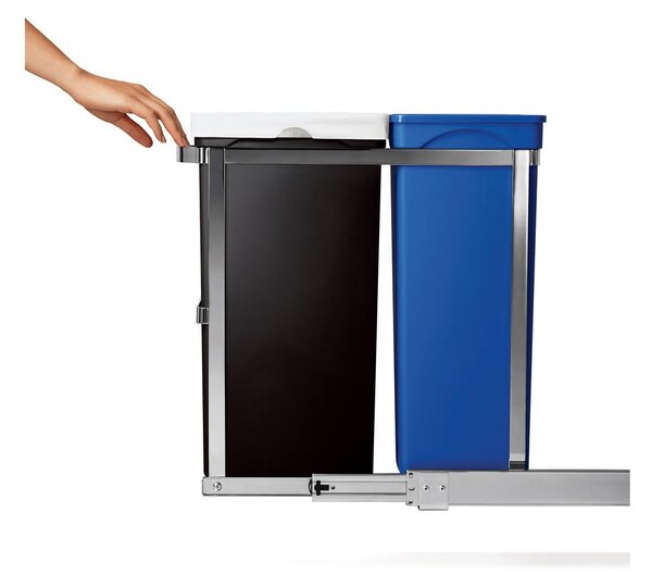 Bidone per rifiuti in plastica da 35 l Dual - simplehuman