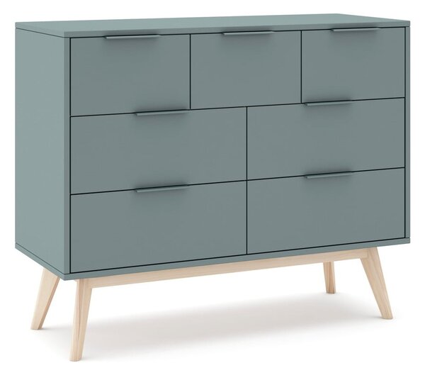 Cassettiera verde polveroso 120x83x40 cm Pisco – Marckeric