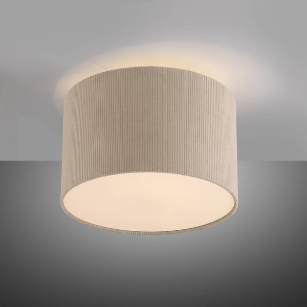 JUST LIGHT. Plafoniera Duro verde, tessuto, beige