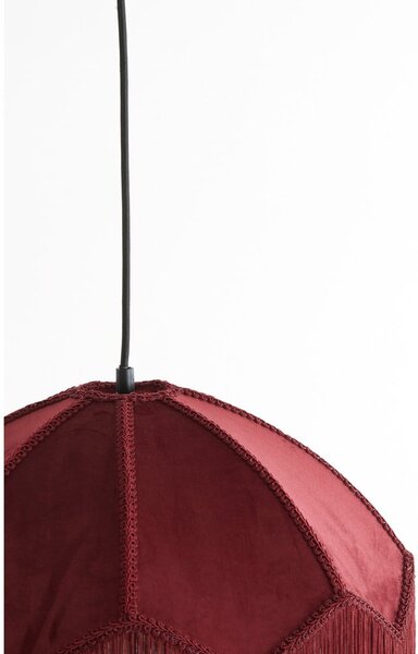 Lampadario bordeaux con paralume in tessuto ø 40 cm Malacia - Light & Living