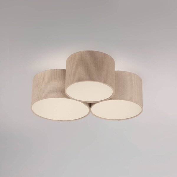 JUST LIGHT. GmbH Plafoniera soffitto Green Duro, dimmerabile, Crema / Ambra, Soggiorno / Sala da pranzo, Tessuto / Stoffa / Seta, Plafoniera