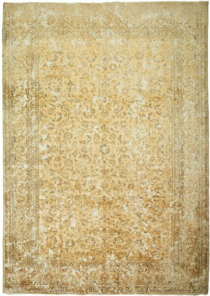 Tappeto Vintage Persia Floreale Giallo Beige 285x405 Cm