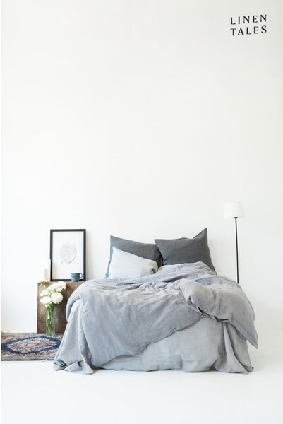 Lenzuolo di lino grigio 260x180 cm Light Grey - Linen Tales