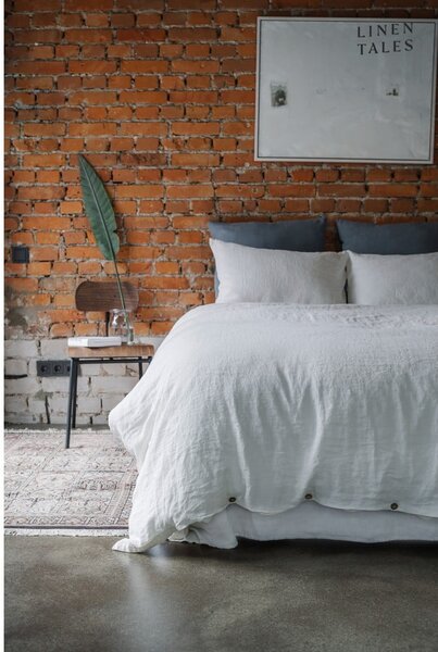 Lenzuolo di lino bianco 200x140 cm White - Linen Tales