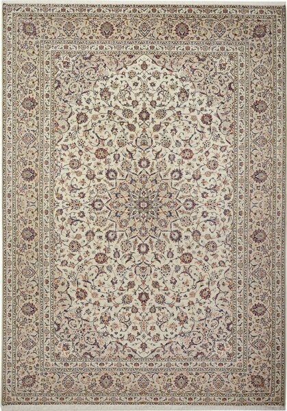 Tappeto Kashan Persia Medaglione Crema Rosso 240x340 Cm