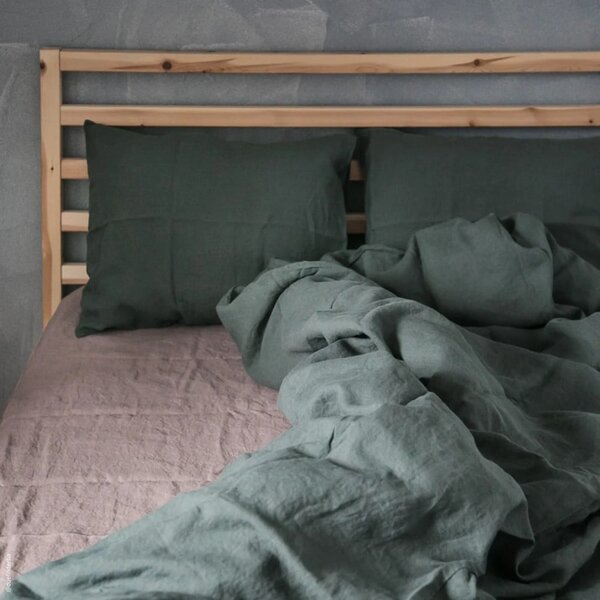 Federa 40x40 cm Forest Green - Linen Tales