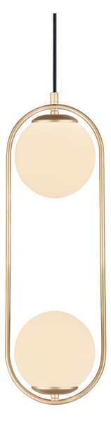 Lampadario color oro con paralume in vetro ø 20 cm Arch - Squid Lighting