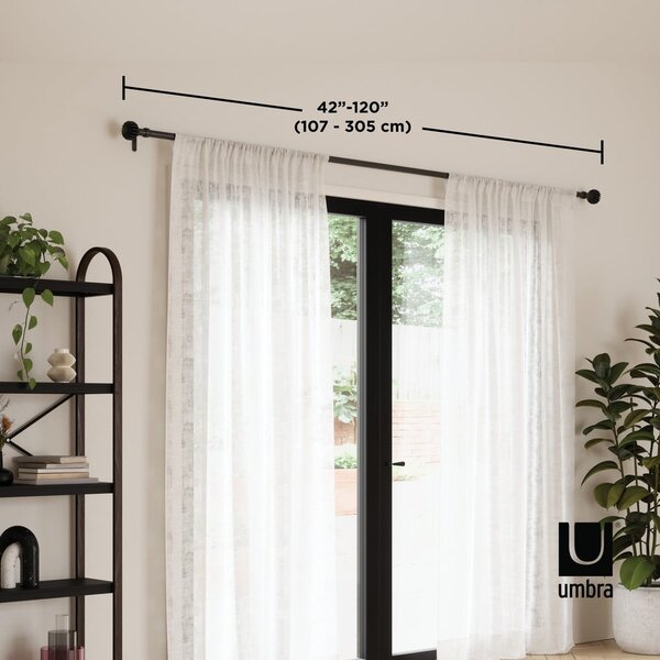 Mantovana estensibile in acciaio 107 - 305 cm Finn - Umbra