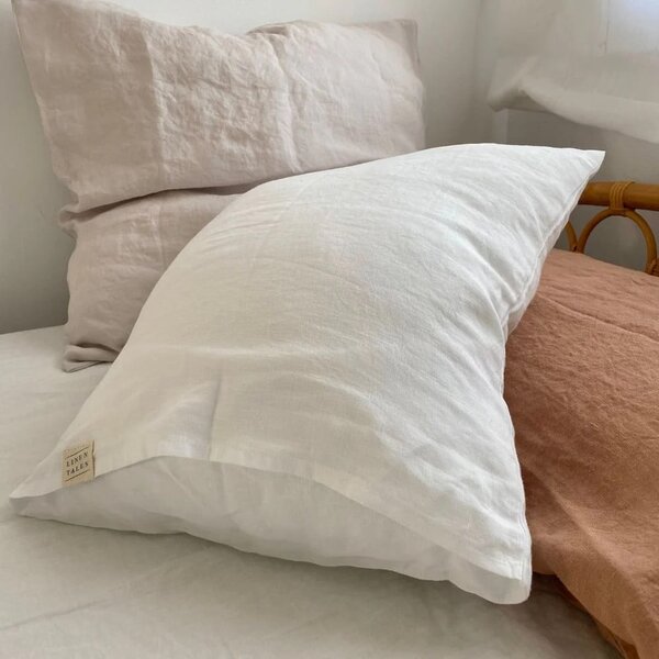 Federa 80x80 cm White - Linen Tales