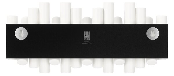 Appendiabiti da parete bianco in legno di pino Picket - Umbra