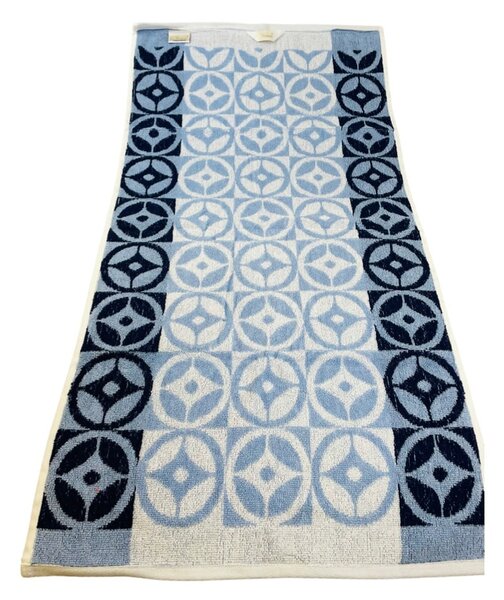 Asciugamano blu in cotone 70x140 cm Compass - JAHU collections