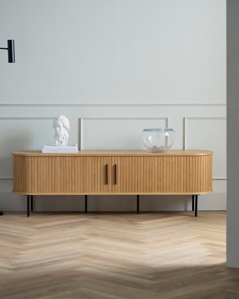 Tavolo TV in rovere naturale 56x180 cm Nola - Unique Furniture