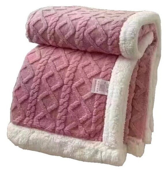 Coperta rosa in sherpa 150x200 cm Island - My House