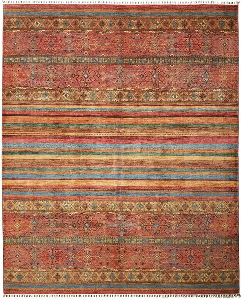 Tappeto Samarkand Pakistan Geometrico Rosso Blu 249x304 Cm
