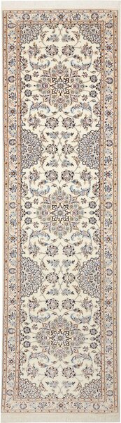 Tappeto Nain 9la Persia Floreale Crema Blu 87x320 Cm