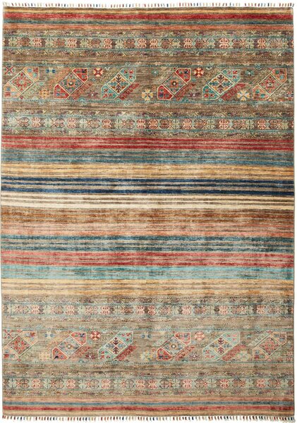 Tappeto Rubin Pakistan Astratto Marrone Rosso 168x232 Cm
