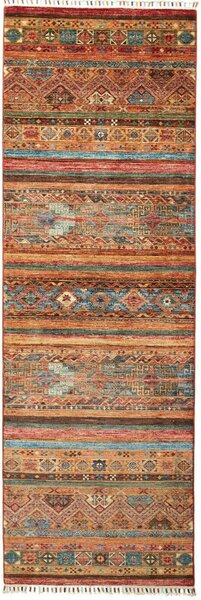 Tappeto Samarkand Pakistan Geometrico Terracotta Blu 80x247 Cm