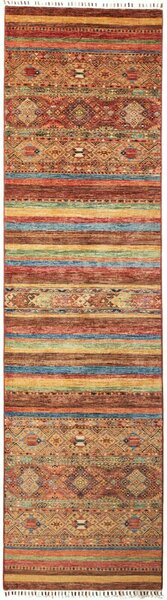 Tappeto Samarkand Pakistan Astratto Terracotta Blu 80x294 Cm