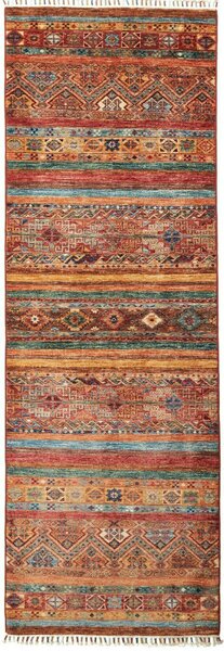Tappeto Samarkand Pakistan Astratto Multicolore Terra 82x242 Cm