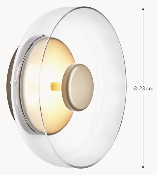 Applique a LED in vetro soffiato con luce regolabile Blossi