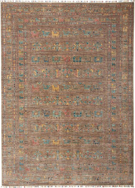 Tappeto Rubin Pakistan Astratto Terra Turchese 169x234 Cm