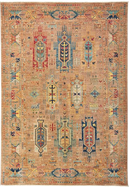 Tappeto Tribal Pakistan Geometrico Terracotta Blu 166x245 Cm
