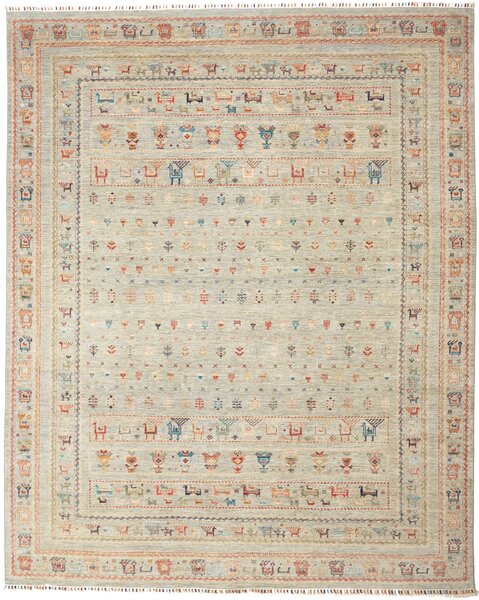 Tappeto Rubin Pakistan Geometrico Grigio-azzurro Multicolore 242x303 Cm