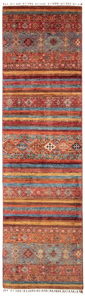 Tappeto Samarkand Pakistan Geometrico Multicolore Etnico 81x292 Cm