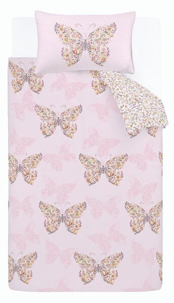 Biancheria da letto singola per bambini 135x200 cm Enchanted Butterfly - Catherine Lansfield