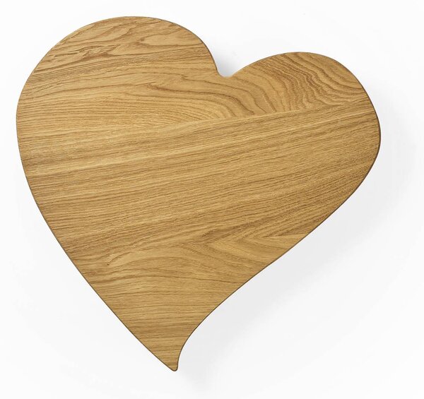 HerzBlut Applique a LED cuore mini, 34 cm, legno, spina