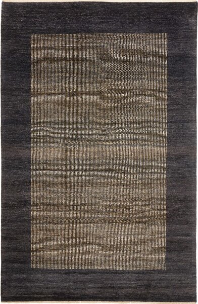 Tappeto Shayan Pakistan Geometrico Antracite Beige 149x199 Cm