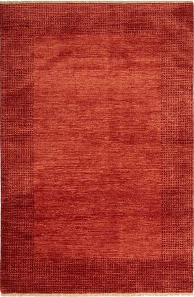 Tappeto Shayan Pakistan Astratto Rosso Terracotta Vibrante 174x238 Cm