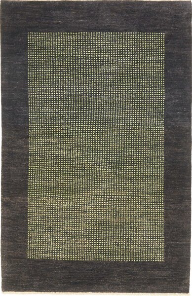 Tappeto Shayan Pakistan Geometrico Grigio Antracite Verde 153x207 Cm
