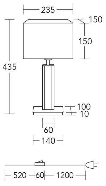 Lampada da tavolo HerzBlut Karl K, angolare, legno, bianco, 44 cm, E27