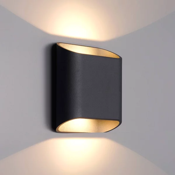LCD Applique da esterni a LED 5175, dimmerabile, Nero, Alluminio, Moderno, Applique LED da esterni