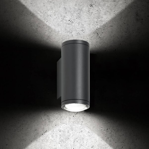 LCD Applique da esterni a LED 5156, dimmerabile, Nero, Alluminio, Moderno, Applique LED da esterni