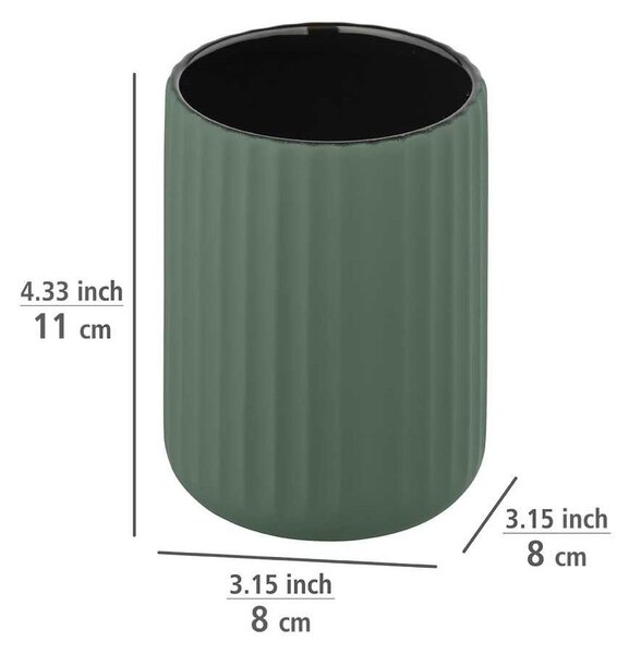 Set di accessori da bagno verde in ceramica Belluno - Wenko