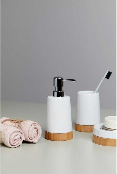 Set di accessori da bagno bianco in ceramica Bamboo - Wenko