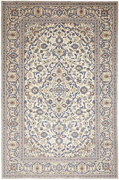 Tappeto Kashan Persia Medaglione Crema Blu 200x300 Cm
