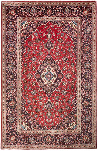 Tappeto Ardakan Persia Medaglione Rosso Blu Scuro 200x305 Cm