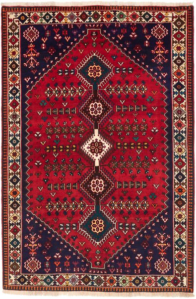 Tappeto Shiraz Persia Geometrico Rosso Blu Notte 158x237 Cm