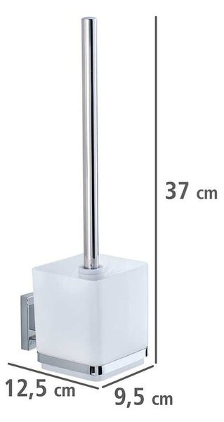 Set di accessori da bagno autoportanti color argento in plastica lucido Quadro - Wenko
