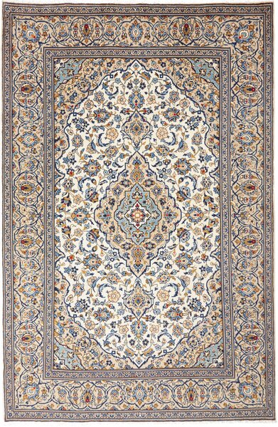 Tappeto Kashan Persia Medaglione Crema Blu 193x295 Cm