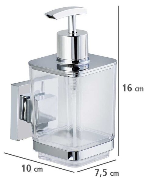 Set di accessori da bagno autoportanti color argento in plastica lucido Quadro - Wenko