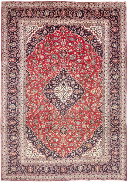 Tappeto Ardakan Persia Medaglione Rosso Blu 255x364 Cm